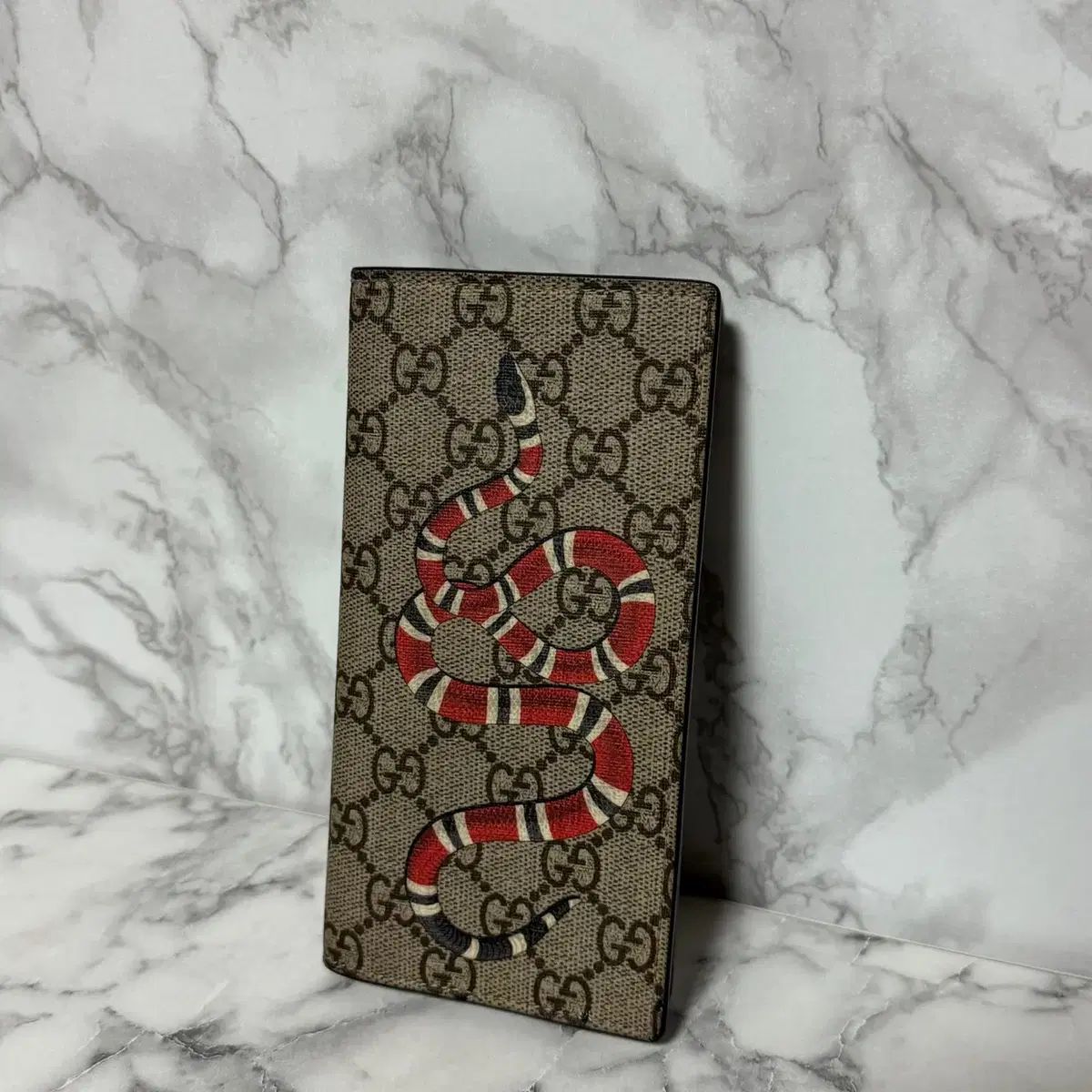 OS GUCCI グッチ GG Supreme シュプリーム 蛇 長財布