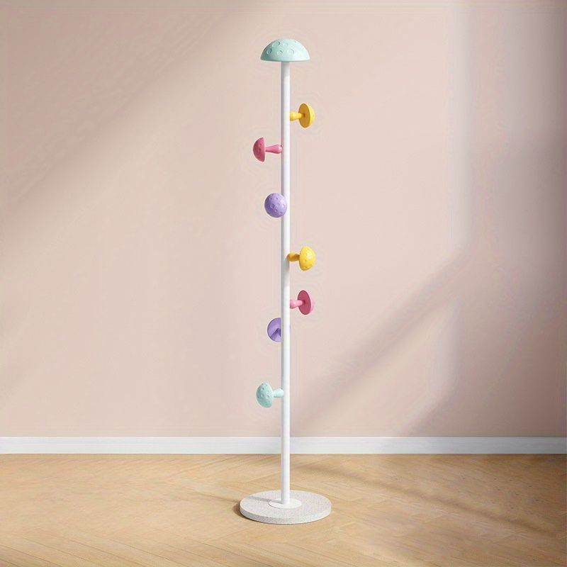 ハンガーラック かわいいカートゥーン 若者向け衣類ハンガー モダン 自立式 多目的コートラック 寝室 リビングルーム 子供部屋 ランドセル ベビー服 鞄 ラック カラフル ホワイト