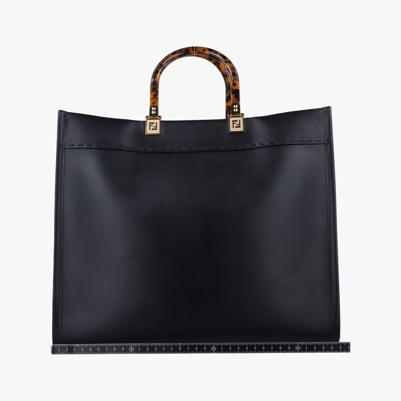 フェンディFendiサンシャイン ミディアムブラックレザー8BH3868BH386-ABVL-236-4697