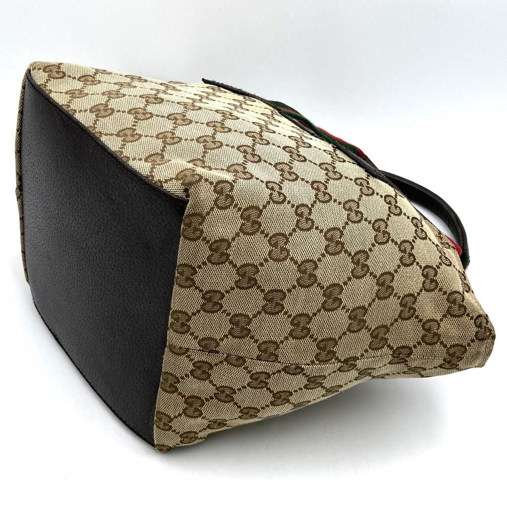GUCCI グッチ 131128 GGキャンバス シェリーライン ハンドバッグ