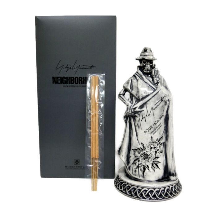 NEIGHBORHOOD×Yohji Yamamoto POUR HOMME ネイバーフッド ヨウジヤマモト 正規 24SS INCENSE CHAMBER インセンスチャンバー お香立て 232AIYYN-AC01S BLACK ブラック 黒