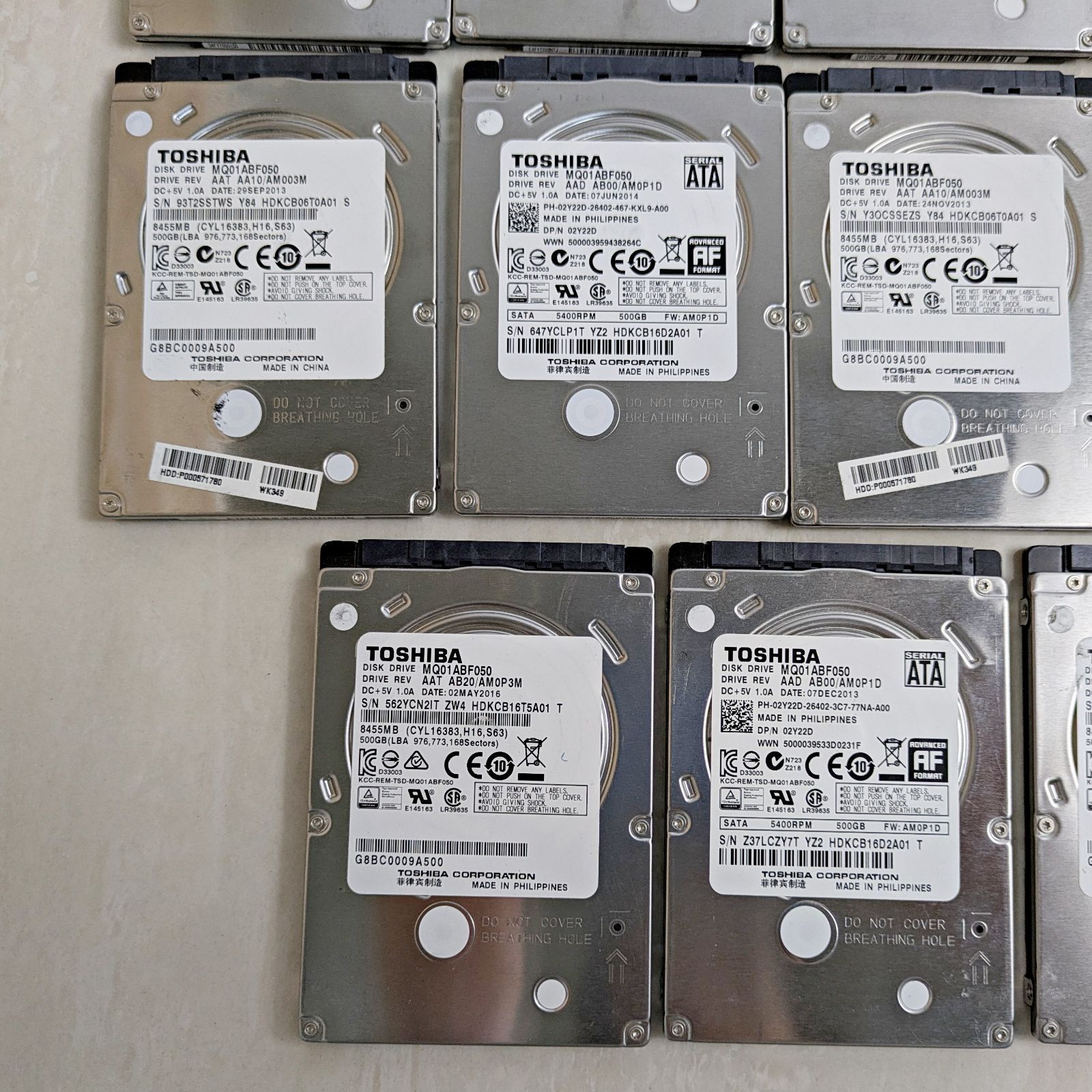 500GB×18枚セット