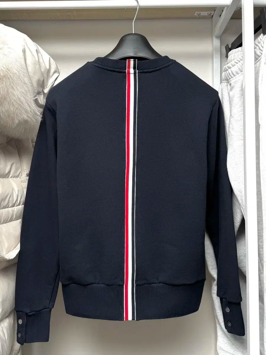Thom Browne トム ブラウン 白 3本線 裏地 パーカー 1 95 サイズ