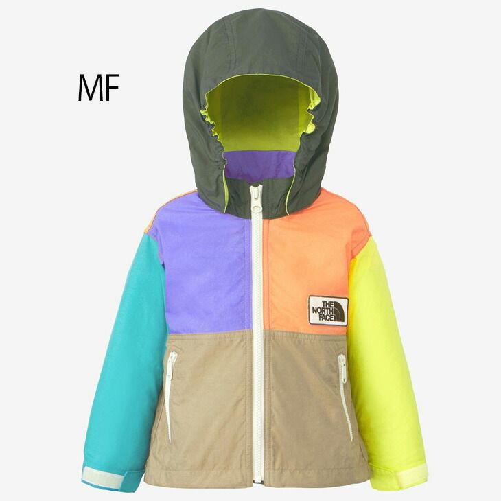 送料無料 ノースフェイス ベビーウェア 80cm 90cm ウインドブレーカー THE NORTH FACE グランドコンパクトジャケット 防風 はっ水 ベビー服 アウター アウトドアウェア 子供服 ウインドブレーカー カラフル ジャンバー 上着 赤ちゃん 幼