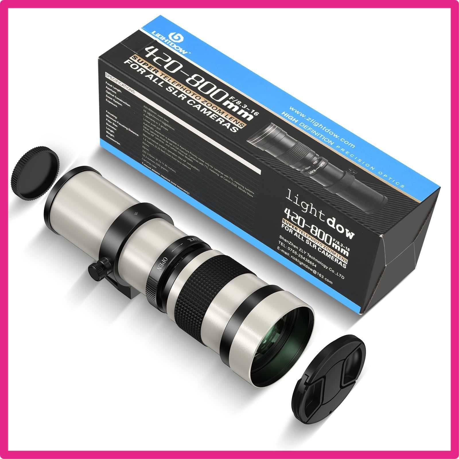 【新品】CANON用　超望遠ズームレンズ　420-800mm Amazon.co.jp: Lightdow 望遠 ズーム レンズ 420-800mm F/8.3-16