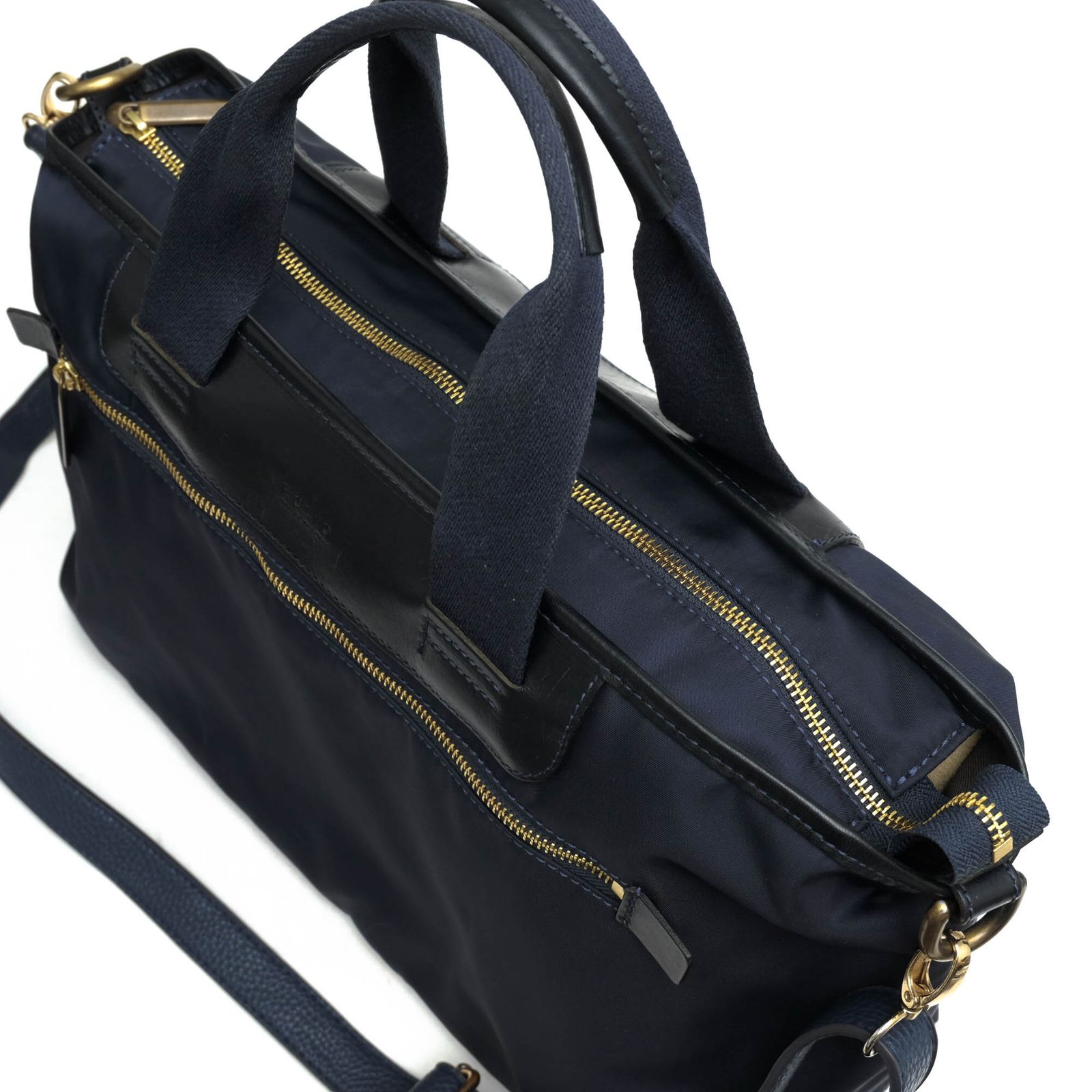 エフクリオ／F.CLIO バッグ トートバッグ 鞄 ハンドバッグ メンズ 男性 男性用ナイロン レザー 革 本革 ネイビー 紺 - メルカリ