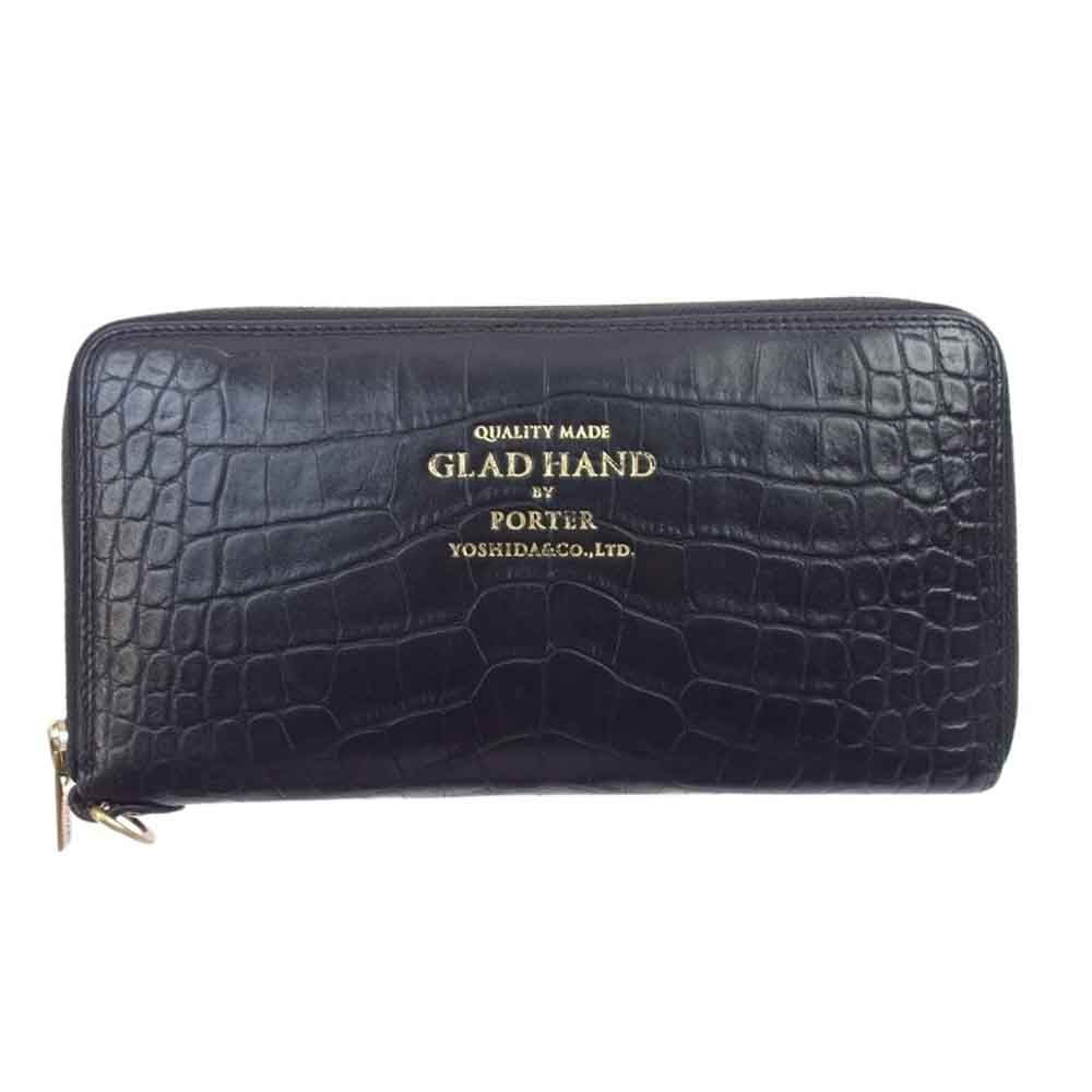 GLADHAND & Co. グラッドハンド 財布 PORTER ZIP WALLET クロコ型押し