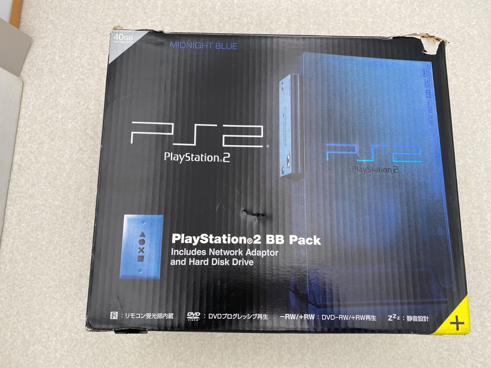 PlayStation 2 ミッドナイトブルー BB Pack SCPH-50000MB|NH 動作品