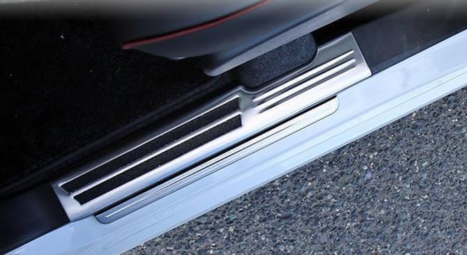 スズキ 新型 スペーシアカスタム MK54S MK94S (2023年11月～) 対応 サイドステップ スカッフプレート 6Pセット ステンレススチール (シルバ）