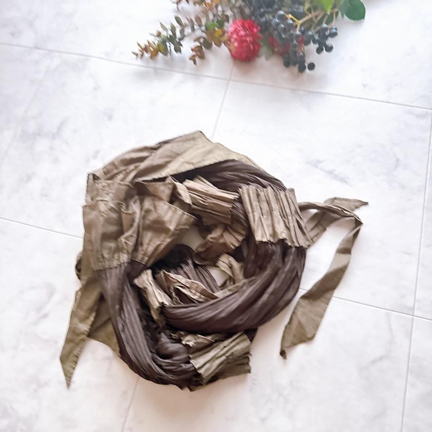 イッセイミヤケ ISSEY MIYAKE PLEATS PLEASE プリーツプリーズ ストール ボレロ リボン PP24-AD201