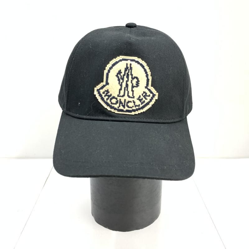 MONCLER Black Cotton Hat with Logo Patch J20913B00014 92 240092292263
