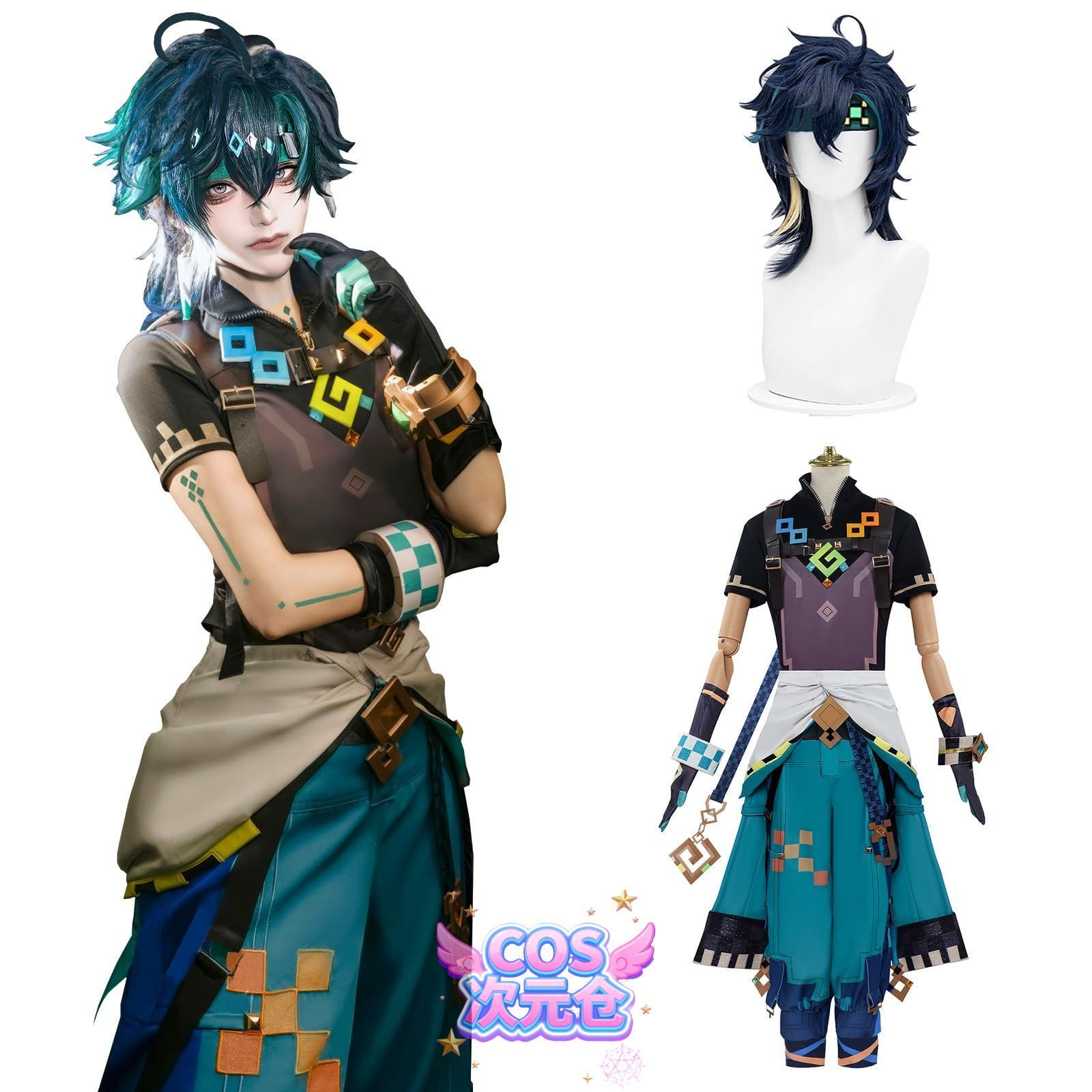 新品、未使用 ディルック・ラグヴィンド ウィッグ付き [神併良品] 原神 コスプレ ウィッグ付き 新キャラ 黒 フリーナ 嘉明 千織 キィニチ  マーヴィカ コスプレ衣装 大人用 仮装 Genshin Impact c コスプレウィッグ 原神 げんしん クロリンデ Mud Pie ブラックストーンウェアネストプラッター、スモール直径12インチ | ラージ直径14インチ