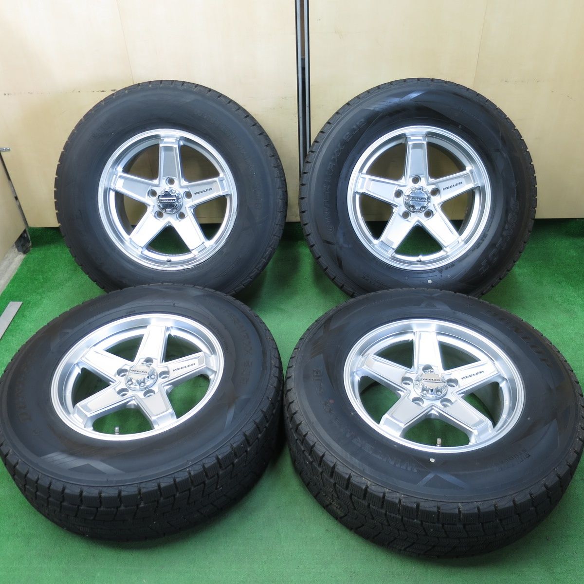 *送料無料* バリ溝！20年！9分★ジープ 等 KEELER 265/70R17 スタッドレス ダンロップ ウインターマックス SJ8 キーラー  17インチ PCD127/5H★4042201KMス