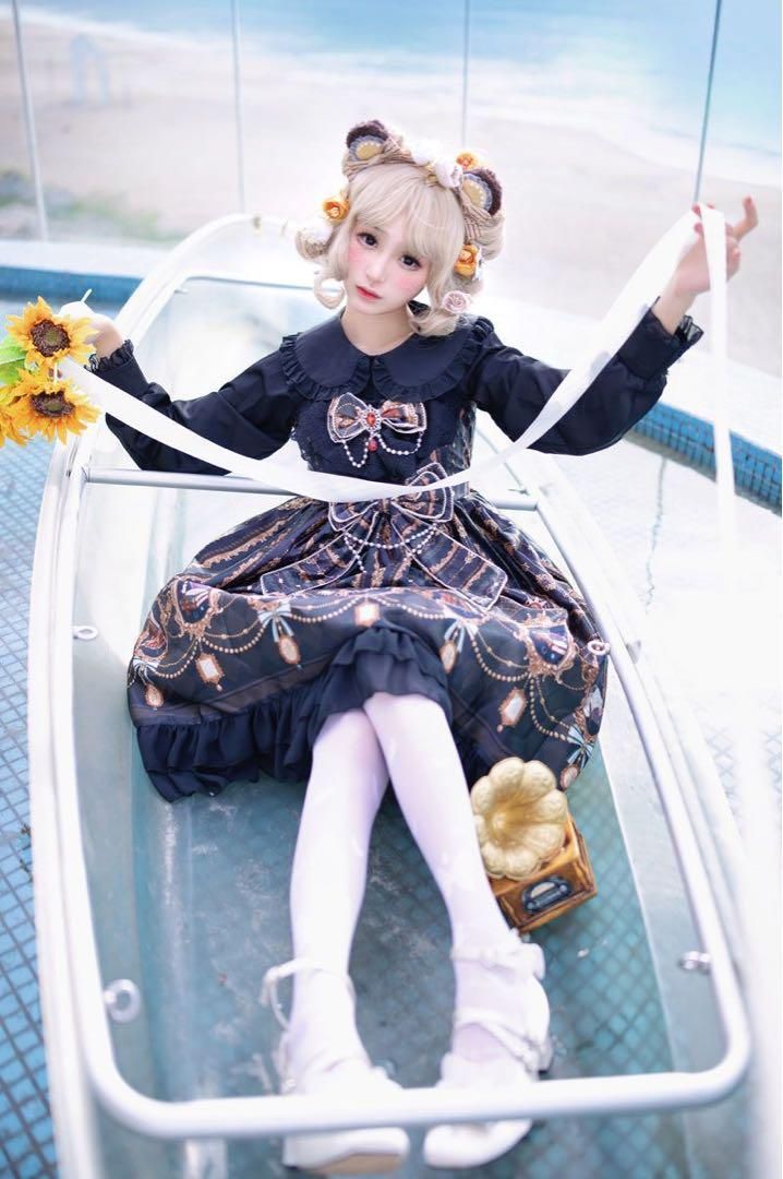 ゴスロリドレス 黒 ゴシック ロリータjsk ワンピース 森ガール 姫様 ゴスロリドレス 黒 ゴシック ロリータjsk ワンピース 森ガール
