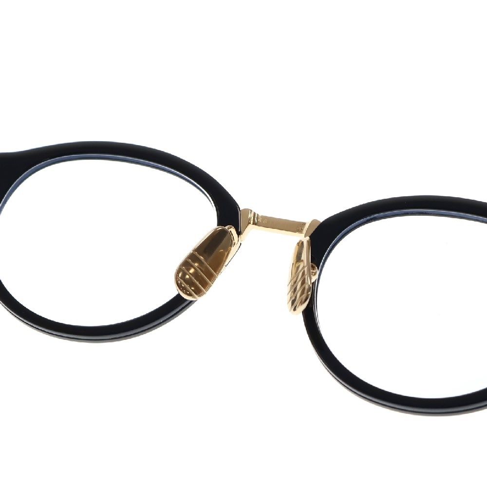THOM BROWNE (トムブラウン) BLK-GLD ボストンフレーム クリアレンズ 