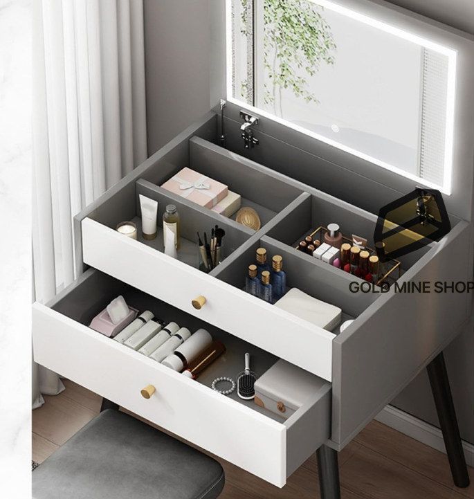 ドレッサー コンパクト 鏡台 ミラー 鏡 カラー2 一面ドレッサー デスク