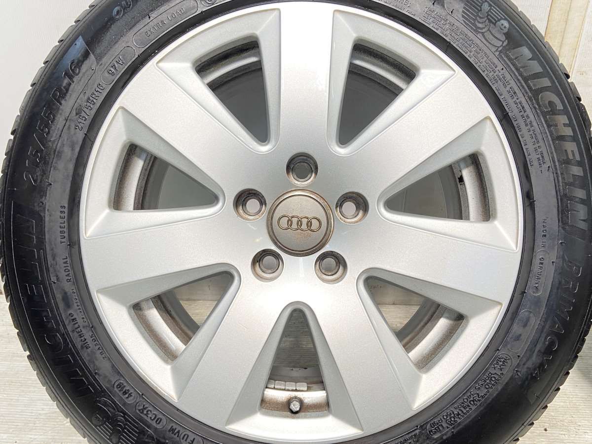 215/55R16 ミシュラン プライマシー4 アウディ純正 16x7.5 45 112-5穴 