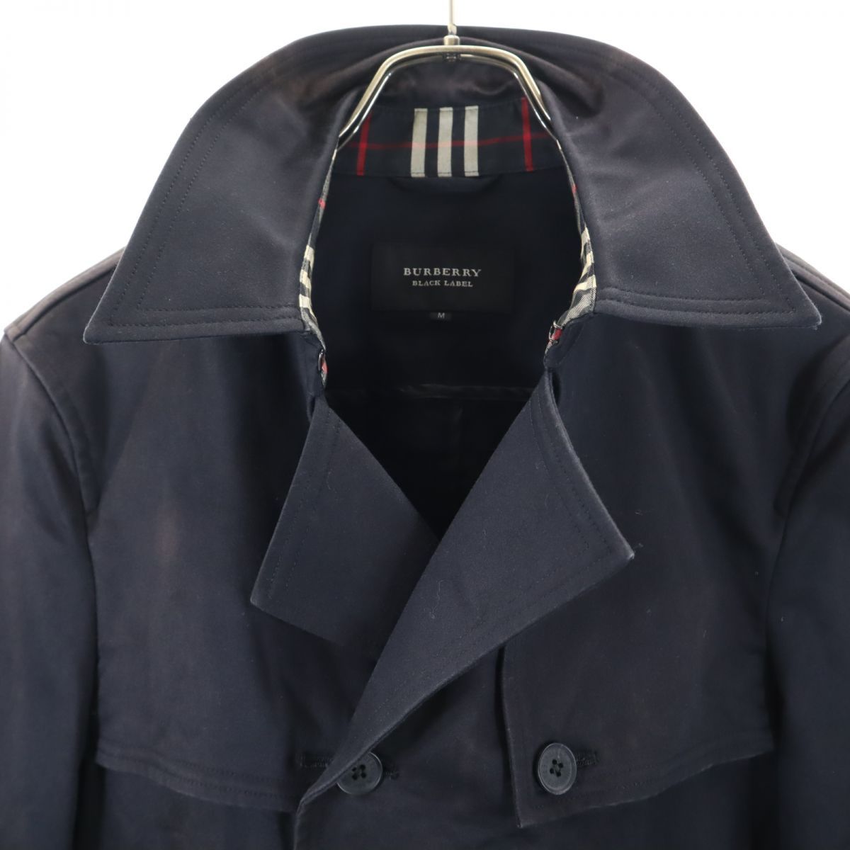 美品　バーバリー　ブラックレーベル　Pコート　M　ブラック　三陽商会 BURBERRY BLACK LABEL - 小栗旬着バーバリーブラックレーベル