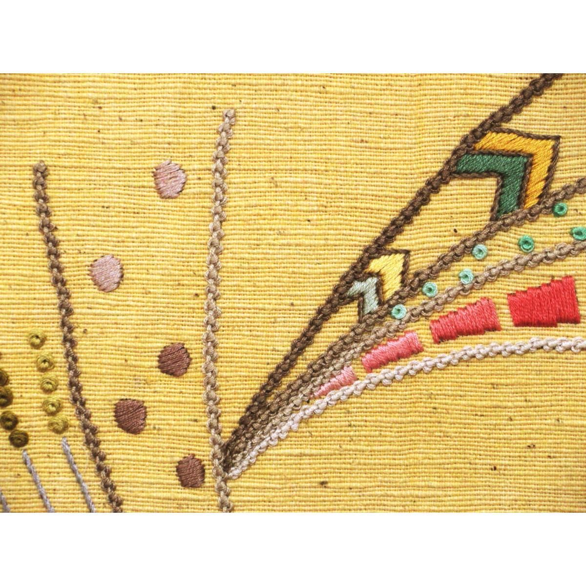 名古屋帯 紬織 刺繍加工 - メルカリ 