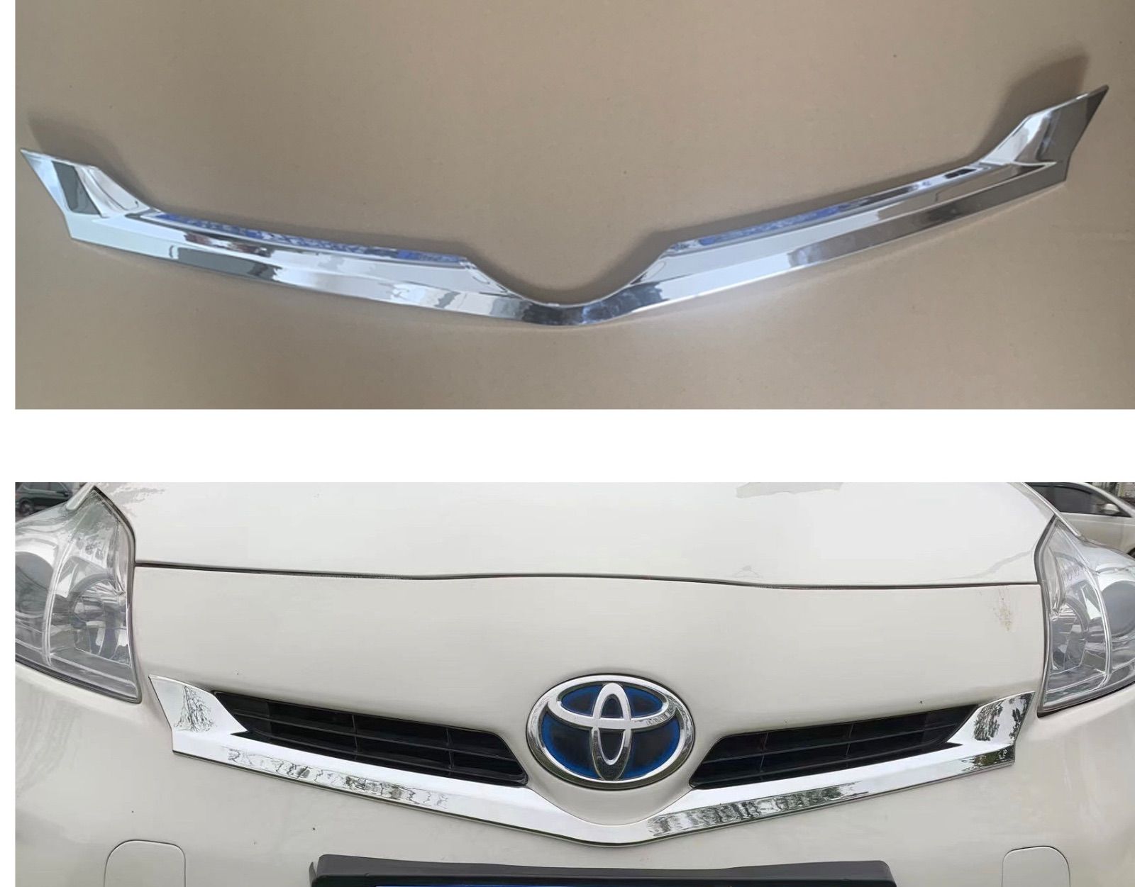 トヨタ プリウス 30 系 前期 鏡面 ステンレス フロント グリル カバー