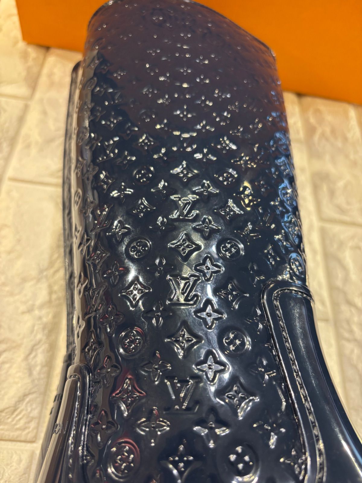美品Louis Vuitton ネイビーモノグラム長靴#レインブーツ#36