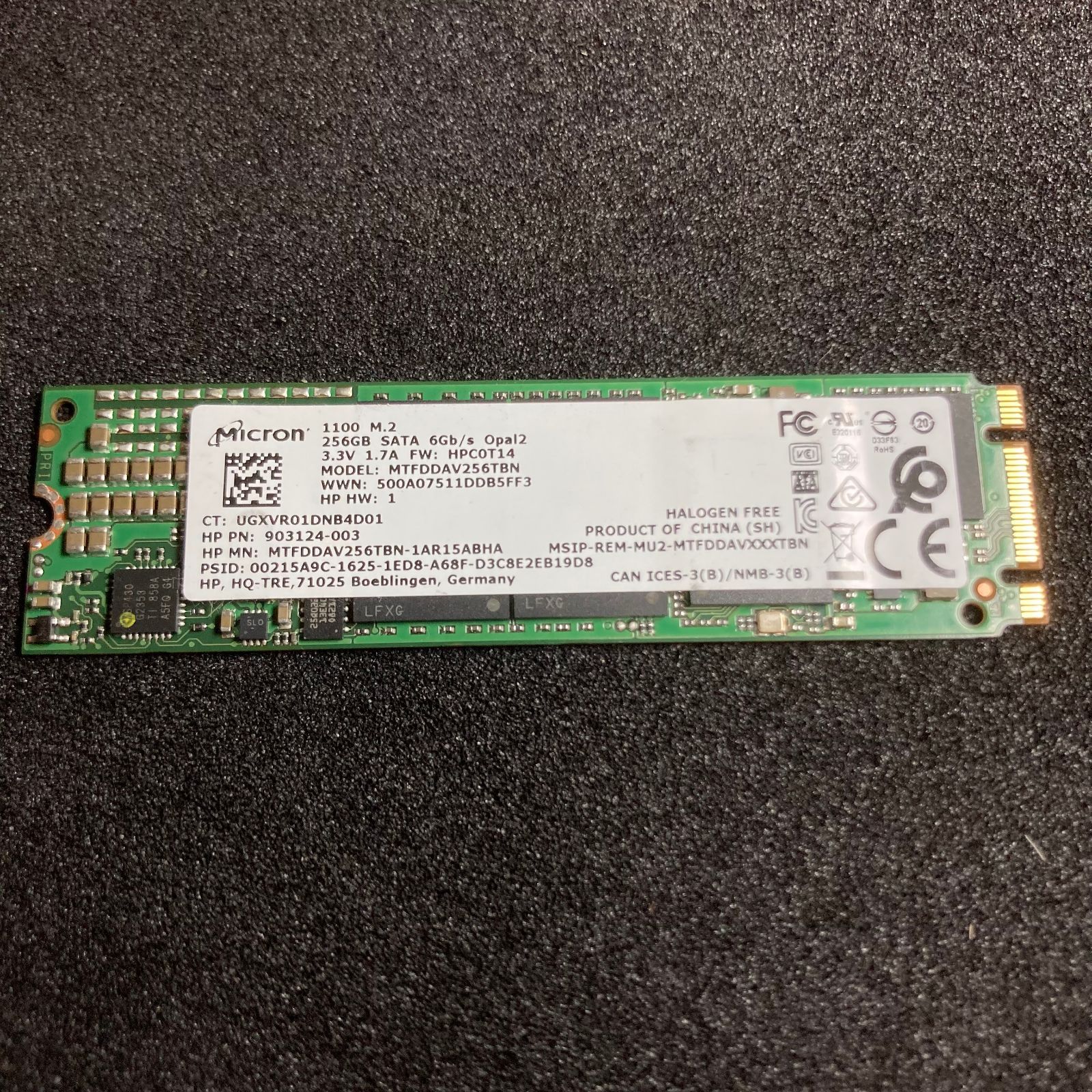 Micron m.2 SATA SSD 2280 256GB | MTFDDAV256TBN | micron【395】