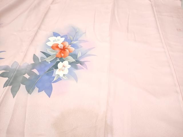 値下げ交渉ＯＫ！白山紬 金彩染 訪問着 正絹 Ｂ４２７ 値下げ交渉OK！白山紬 金彩染 訪問着 正絹 B427 値下げ