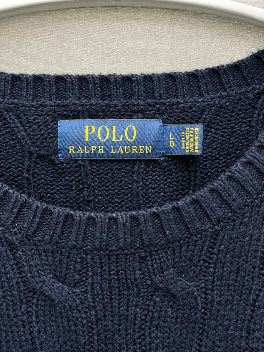 L POLO RALPH LAUREN(ポロラルフローレン) ネイビー ケーブル ニット