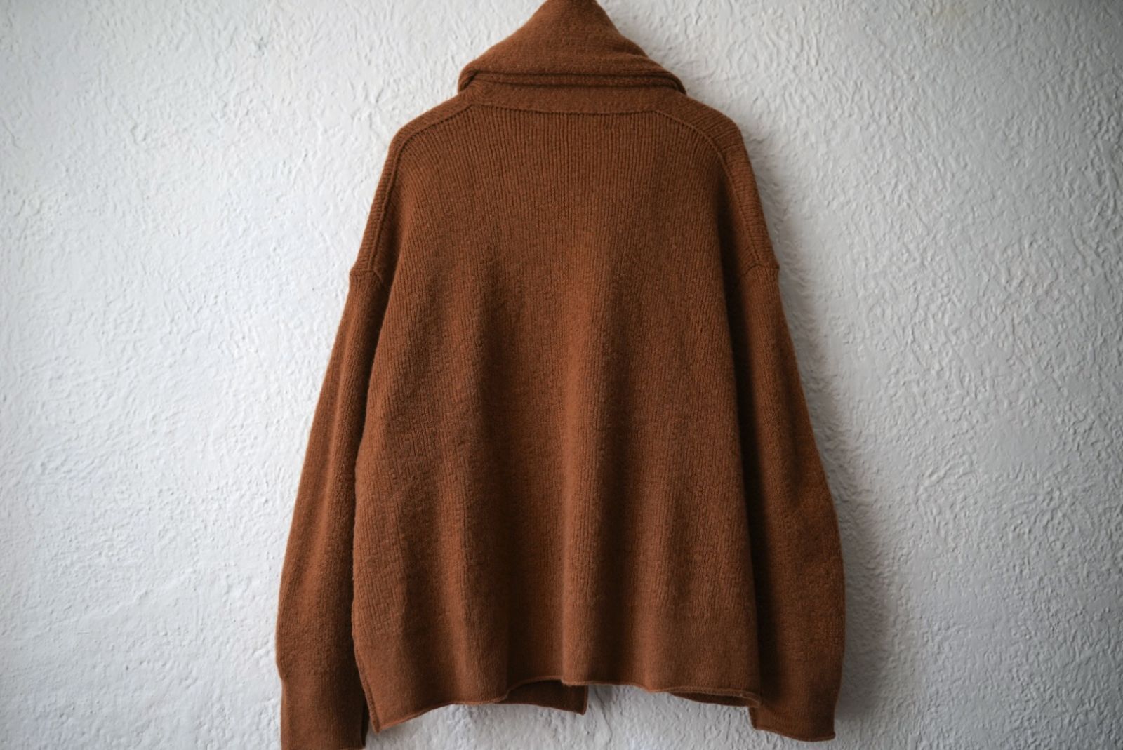 23AW Loose Fit Wrap Cardigan ストールネックピンニットカーディガン 