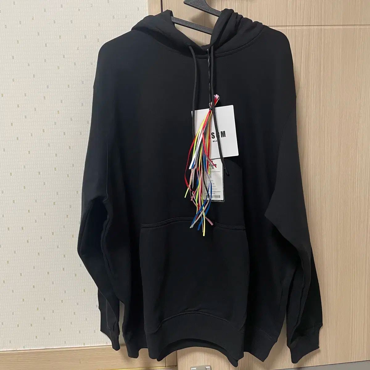 MSGM フードロゴ スウェット プルオーバーパーカー イタリア製 新品 