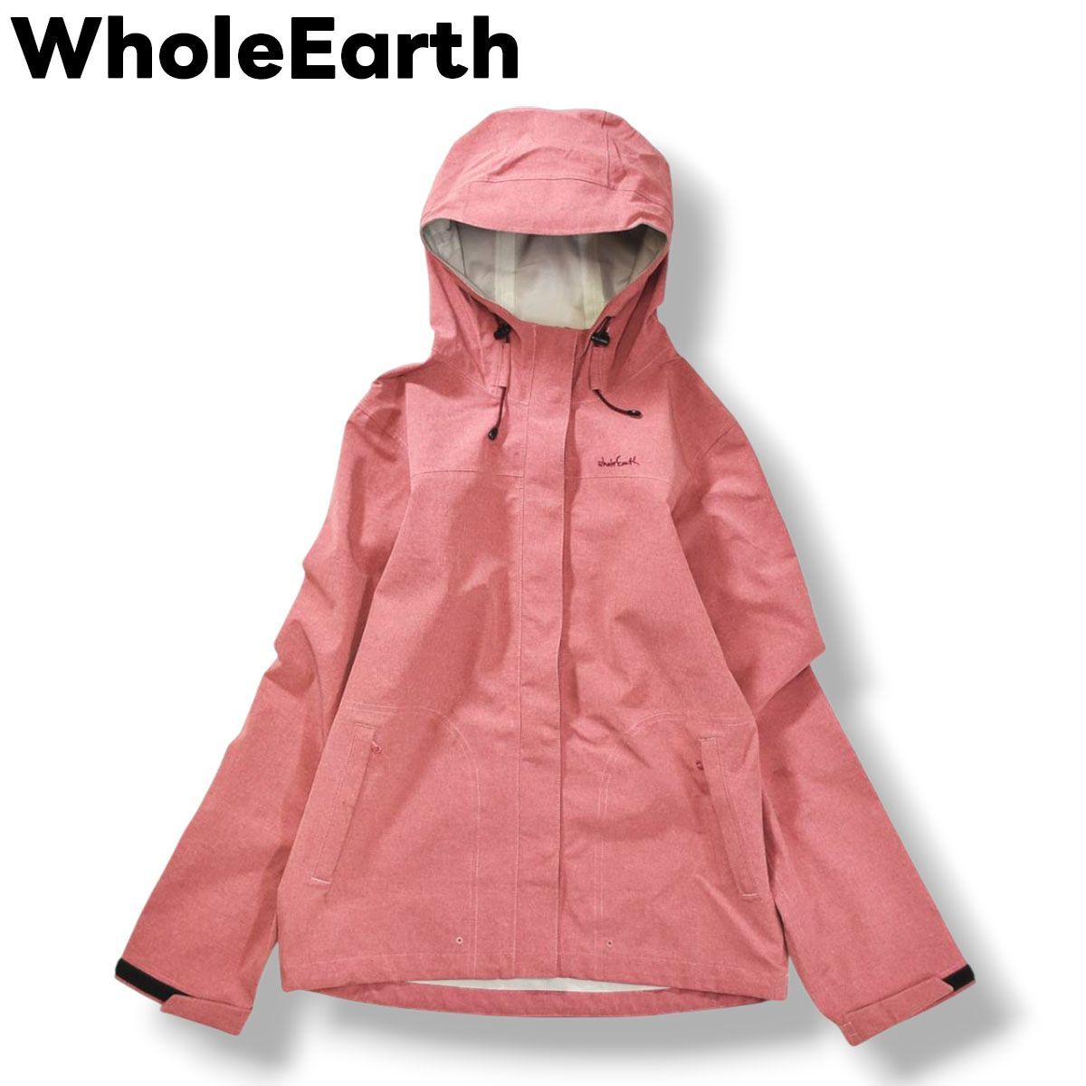 ホールアース WholeEarth パフォーマンス ストレッチ ジャケット ウィンドブレーカー ジャンパー パーカー L ライトボルドー レディース ♪