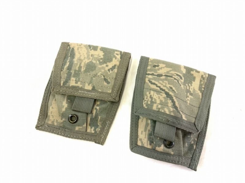 本物手錠と米軍放出品収納ポーチセット 米軍放出品】未使用 USAF SF手錠収納ポーチ2個セット ハンドカフ