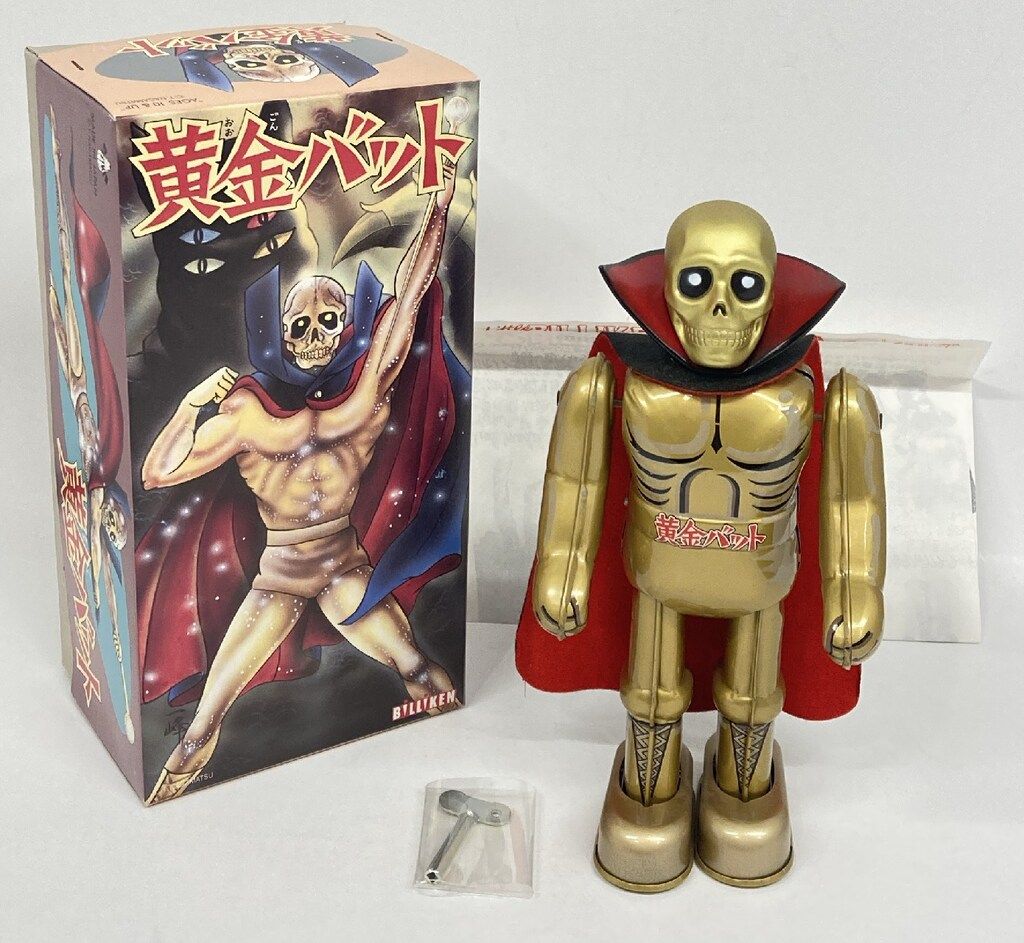 最新エルメス ビリケン商会 メルカリ - 黄金バット ゼンマイ歩行ブリキ 特撮