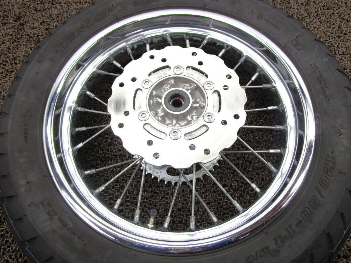 Dトラッカー125 リアホイール ディスク スプロケット □Z667 LX125D カワサキ LX125CE D-TRACKER 動画有 FI インジェクション