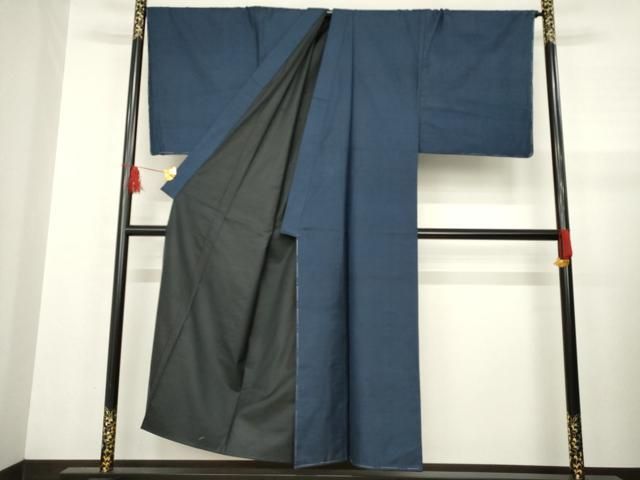 平和屋着物●男性 本場大島紬 アンサンブル 兵児帯セット 100亀甲 総詰め キングサイズ 正絹 AABB0479ck