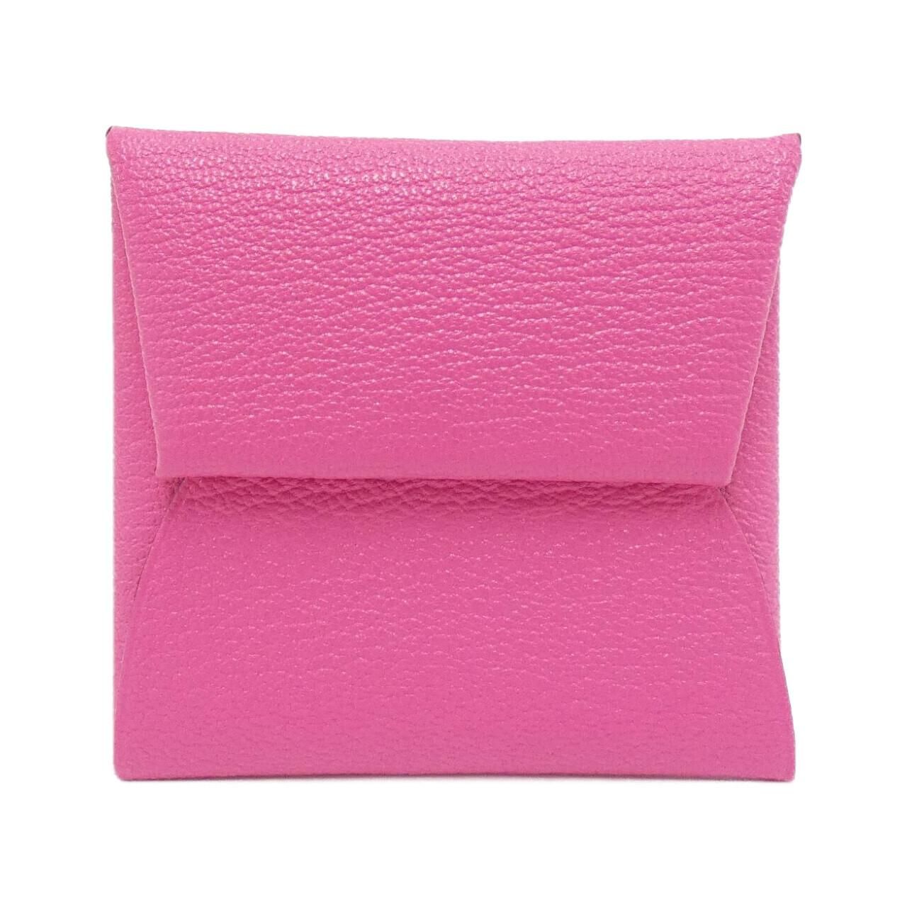 新品未使用【HERMES】バスティア⭐️ピンク エルメス バスティア オーストリッチ コインケース ピンク