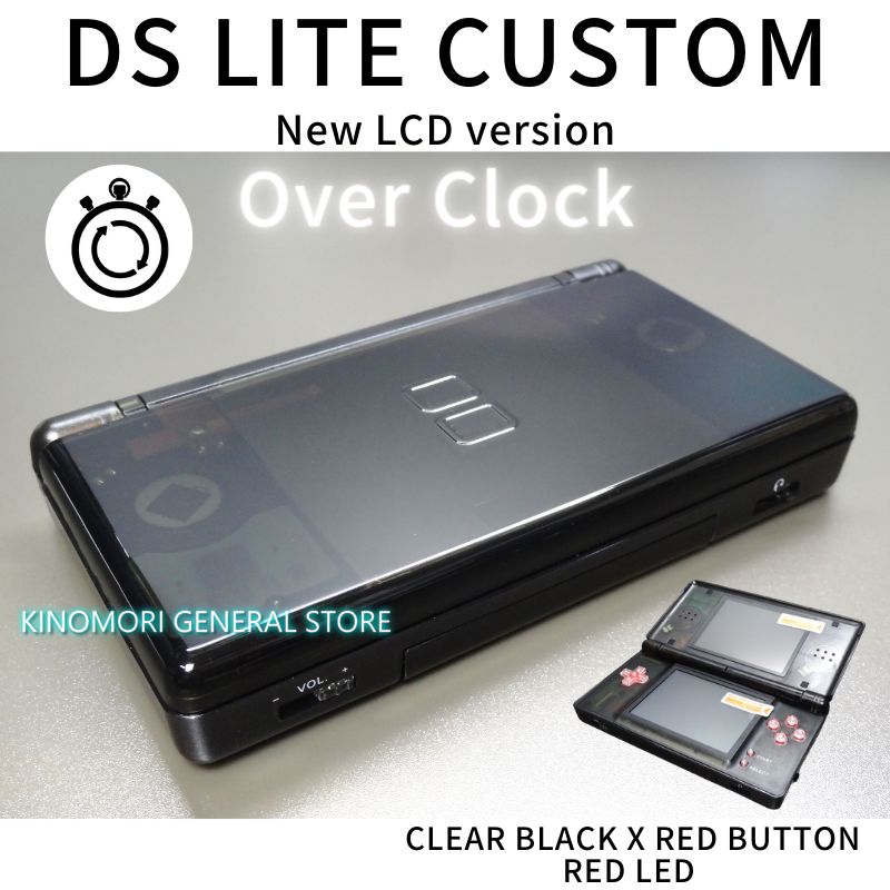 DS LITE CUSTOM CLBK X RED BUTTON LED OCU