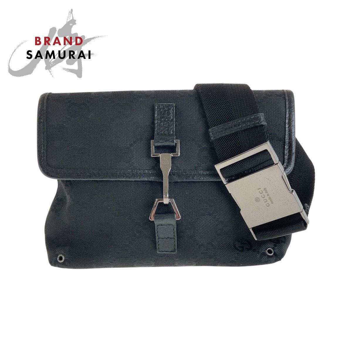 GUCCI グッチ ブラック 黒 シルバー金具 GGキャンバス 92543 ボディ