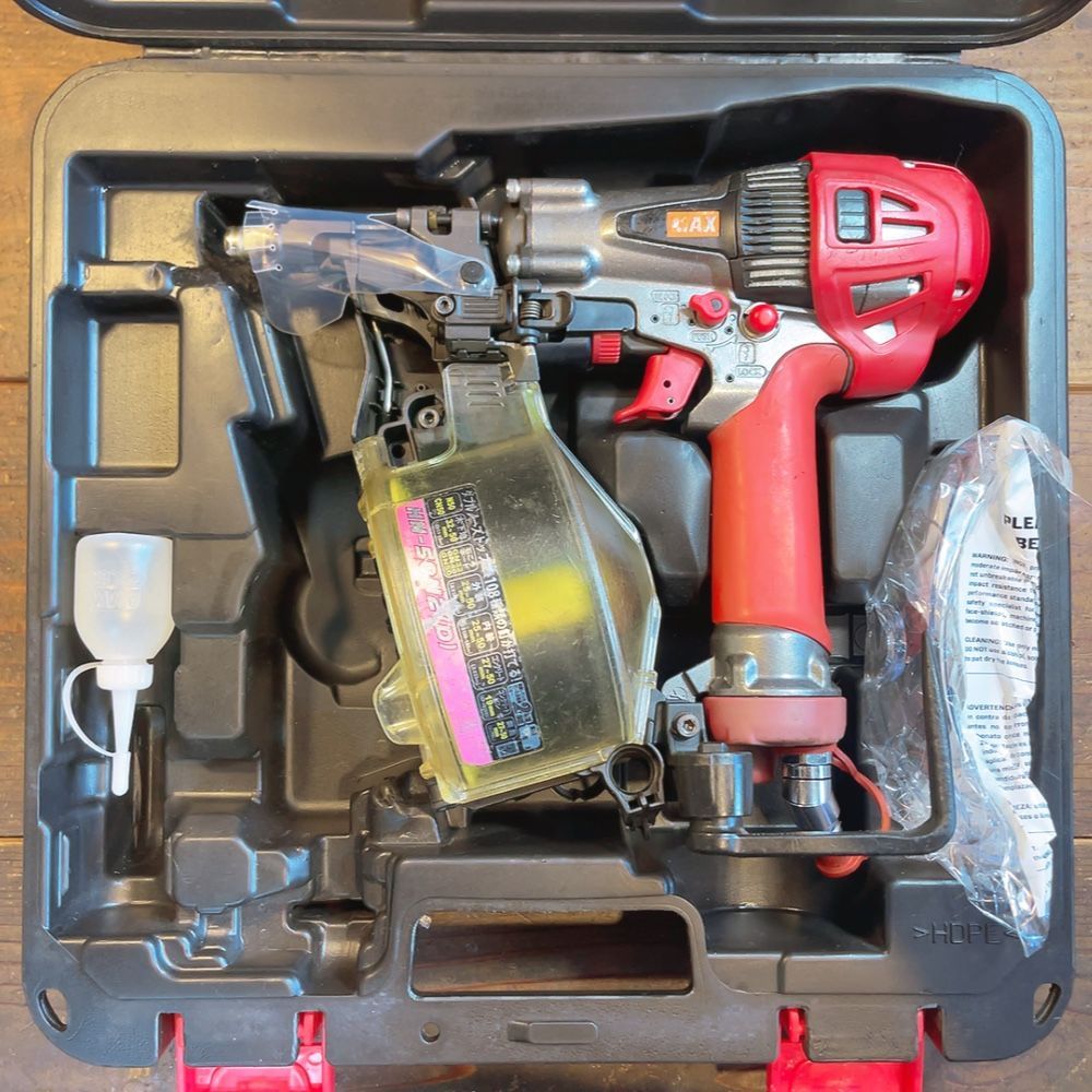 7日保証・整備済】消耗部品多数交換♪MAX マックス 高圧 50mm 釘打ち機  