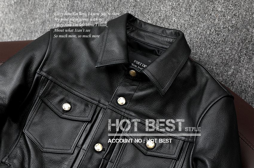 上質 メンズ レザー ジャケット カウハイド 牛革 50年代 サードタイプ