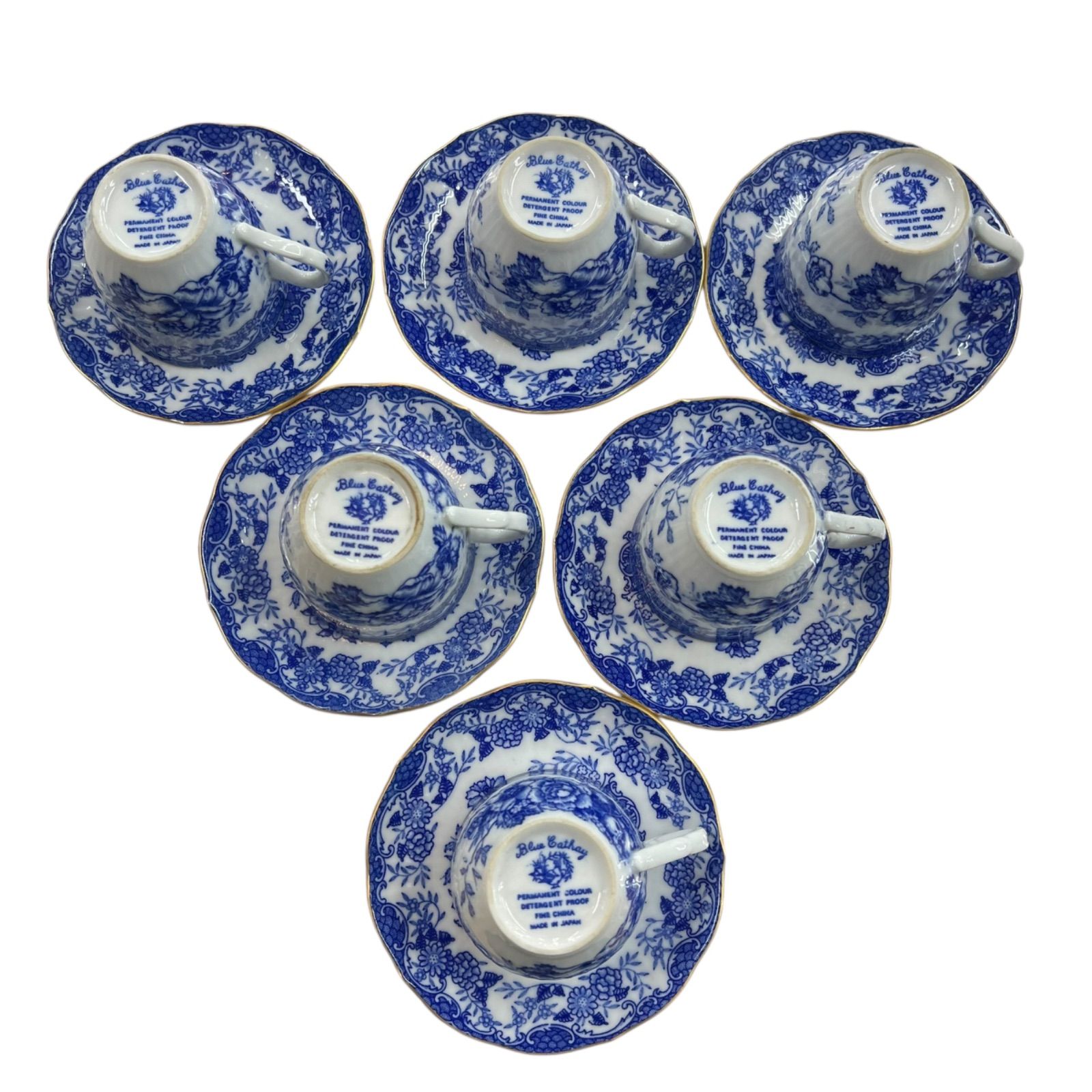 ティーセット Narumi Blue Cathay ティーセット ナルミ ティーカップ