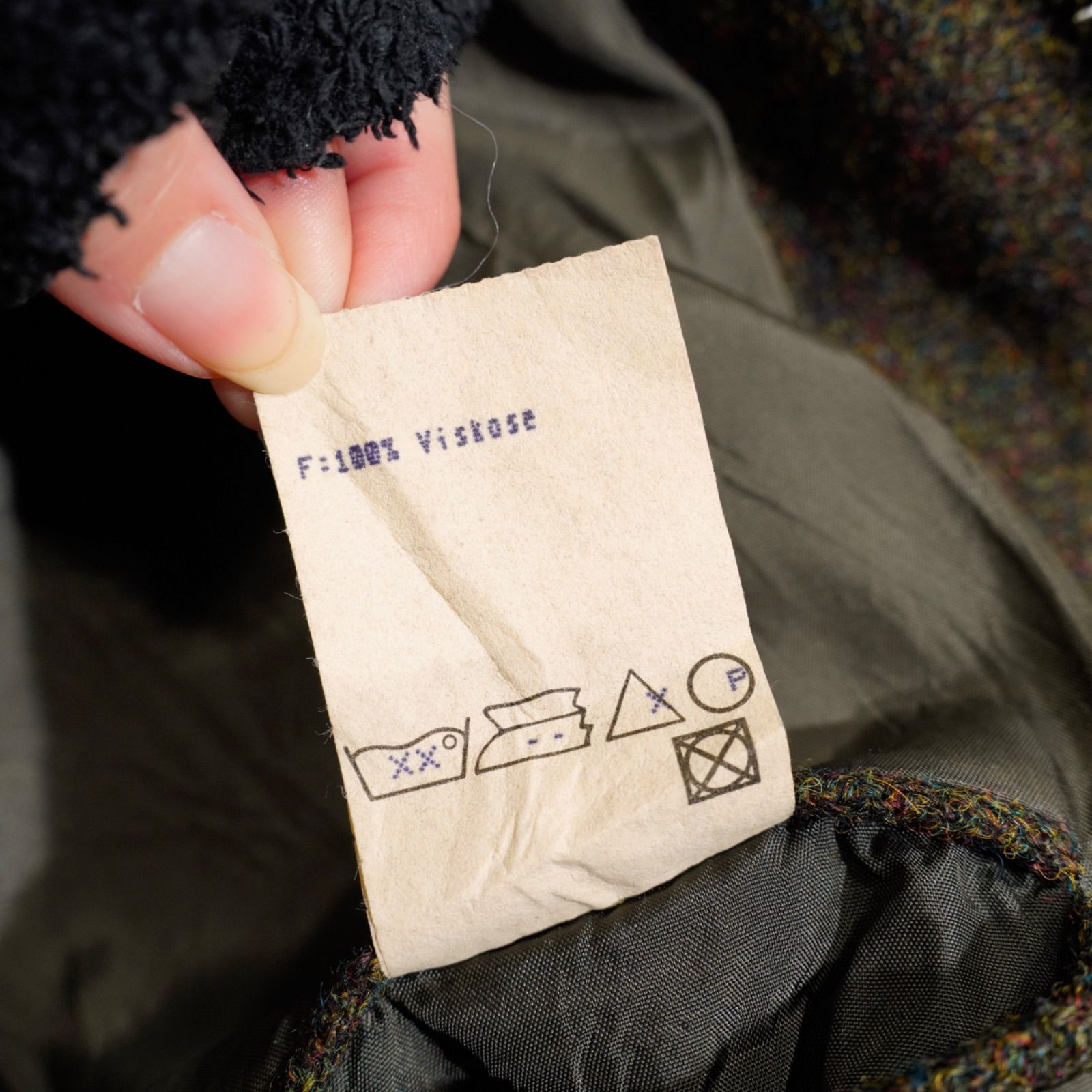 EU VINTAGE Harris Tweed MIX TWEER DESIGN TAILORED JACKET 