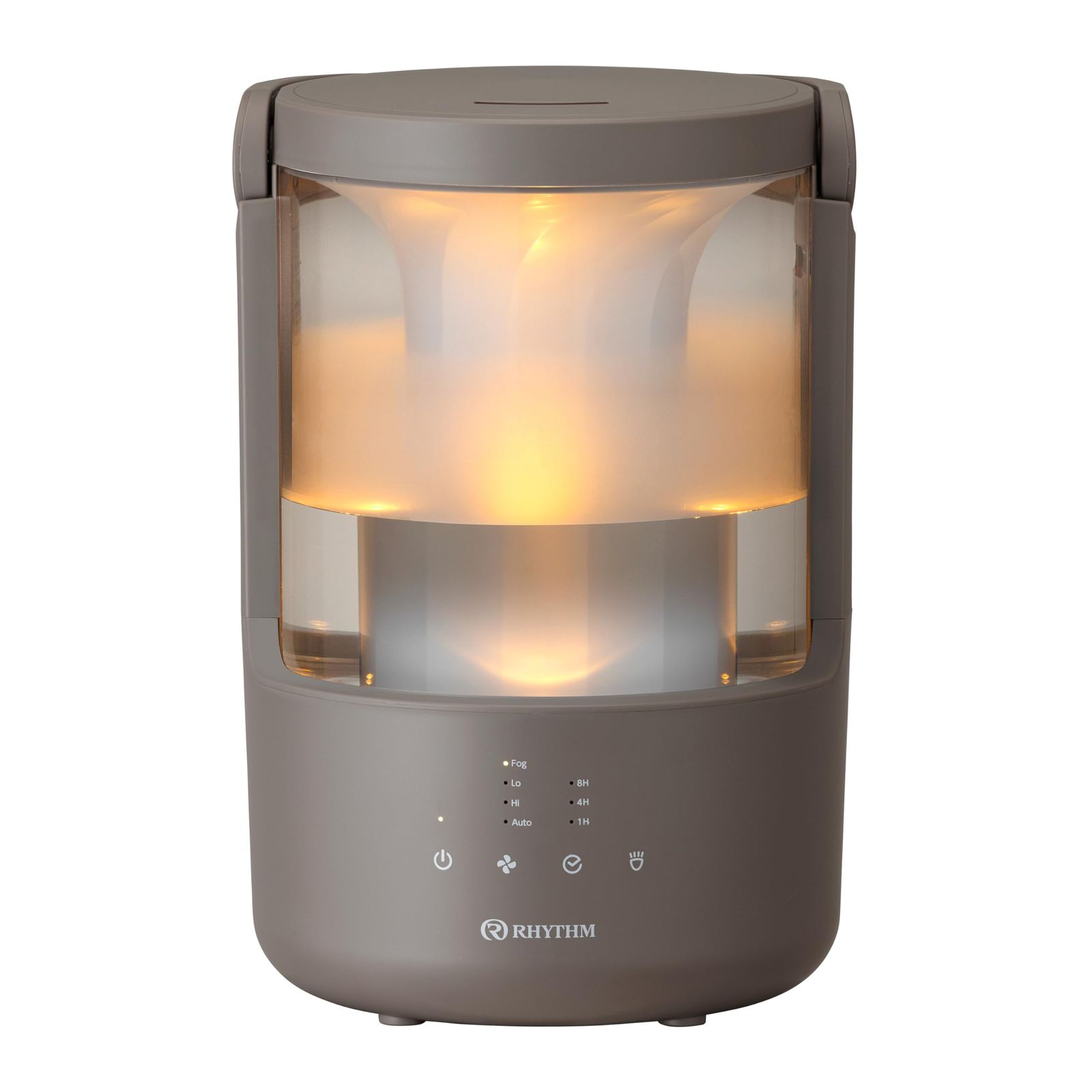 リズム RHYTHM 加湿器 超音波式 2025 アロマ対応 お手入れ簡単 タンク乾燥機能 付き 7畳対応 タンク容量 2L 18時間連続加湿 MIST 250 ウォームグレー 9YYA64RH84
