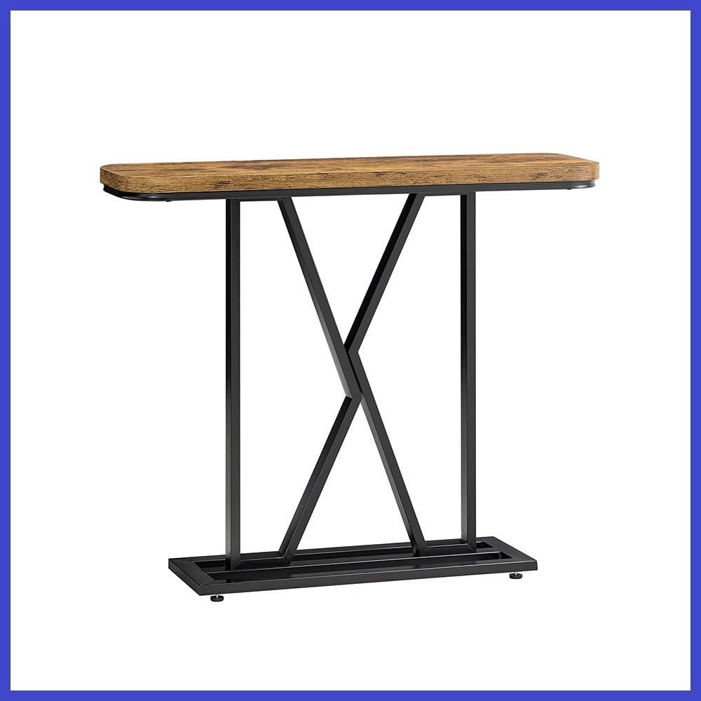 サイドテーブル スリム 木目調 幅100×奥行29.5×高さ81.5cm 玄関