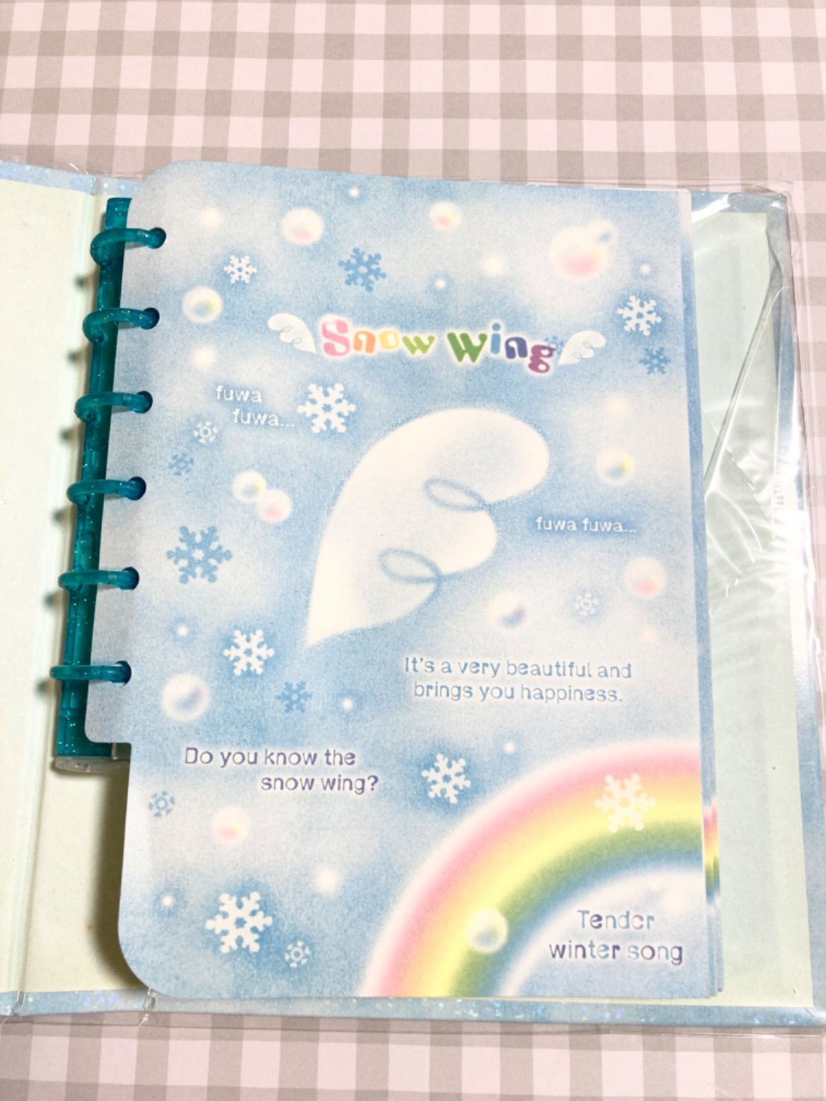 平成レトロ】プロフィール帳 天使 虹 メモ帳 プロフ帳 クーリア
