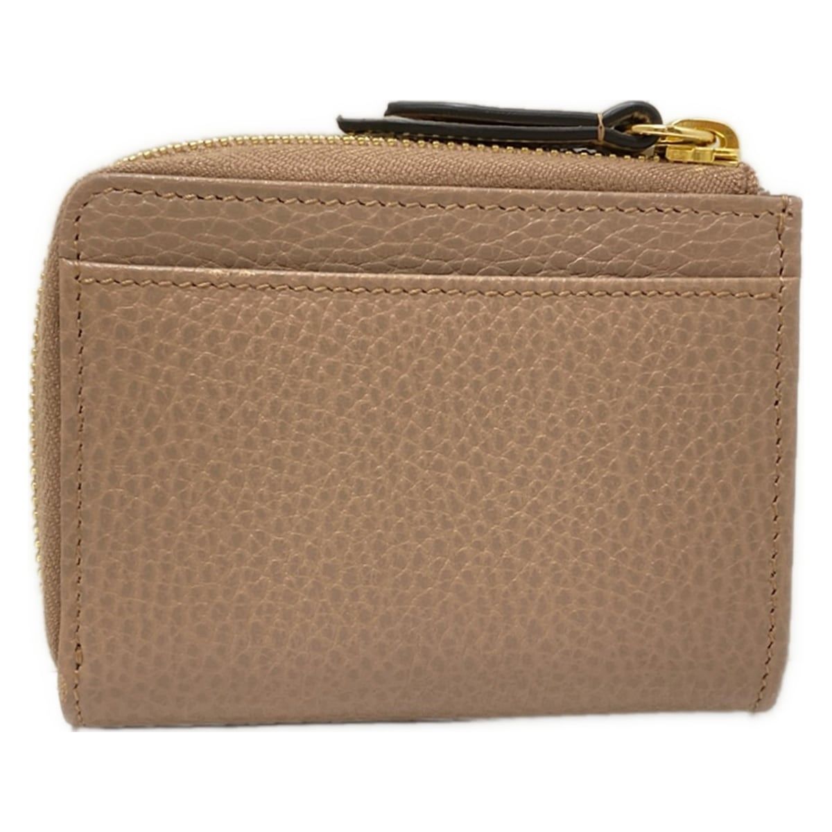 GUCCI 644406 ベージュ系レザーＬ字ファスナーケース GUCCI(グッチ) コインケース GGマーモント 644406 ピンクベージュ L字