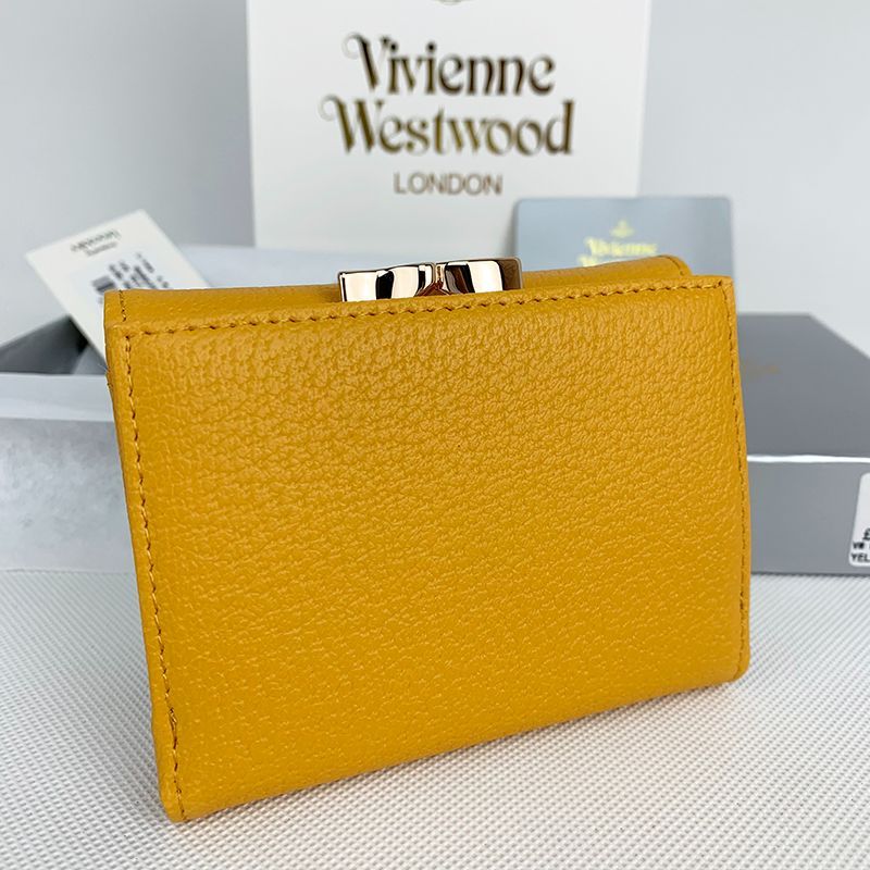 新品 Vivienne Westwood 三つ折り財布 Yellow 新品 ヴィヴィアン