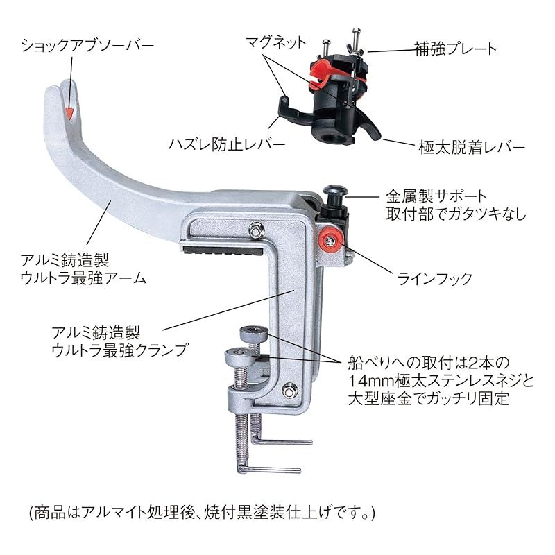 第一精工 ロッドホルダー 竿受け ウルトラ最強ラーク II 01049 ブラック 0 - メルカリ