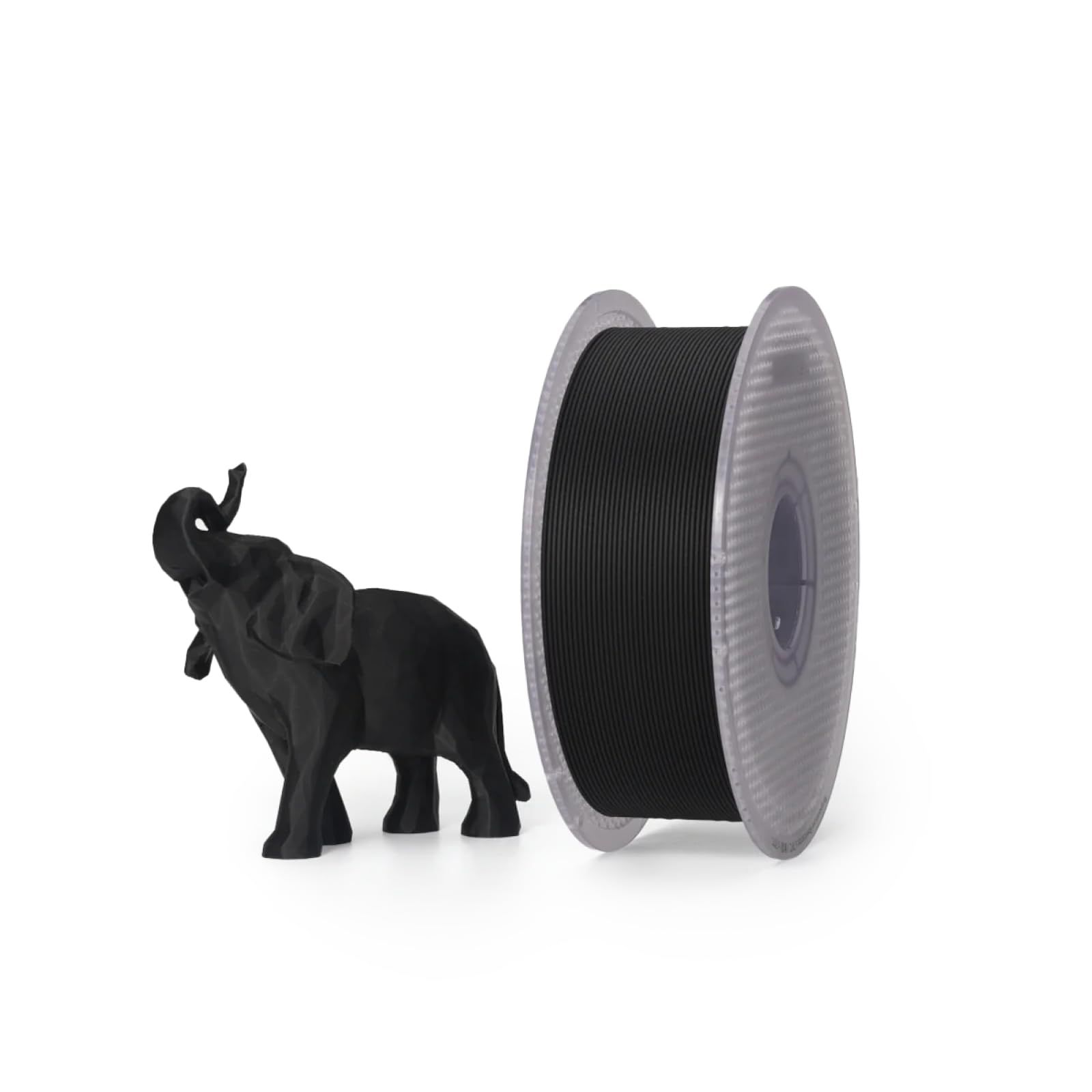 Bambu Lab PLA-CF 3Dプリンター用フィラメント カーボンファイバーの質感 積層跡が目立ちにくい 機械的特性 寸法安定性 AMS対応 再利用 スプール付き ブラック 正味重量1kg 寸法精度1.75mm |- 0.03m
