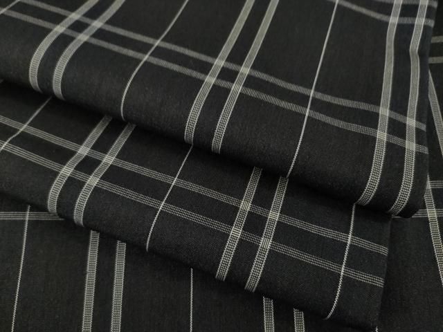 平和屋着物○上質な紬 格子 黒地 正絹 逸品 AAAY4703ck - メルカリ